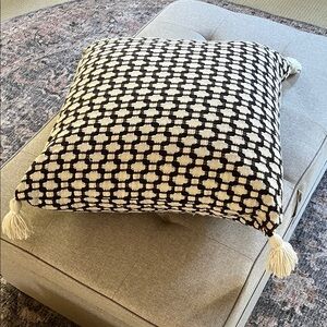 Crate & Barrel Checkered Throw Pillow